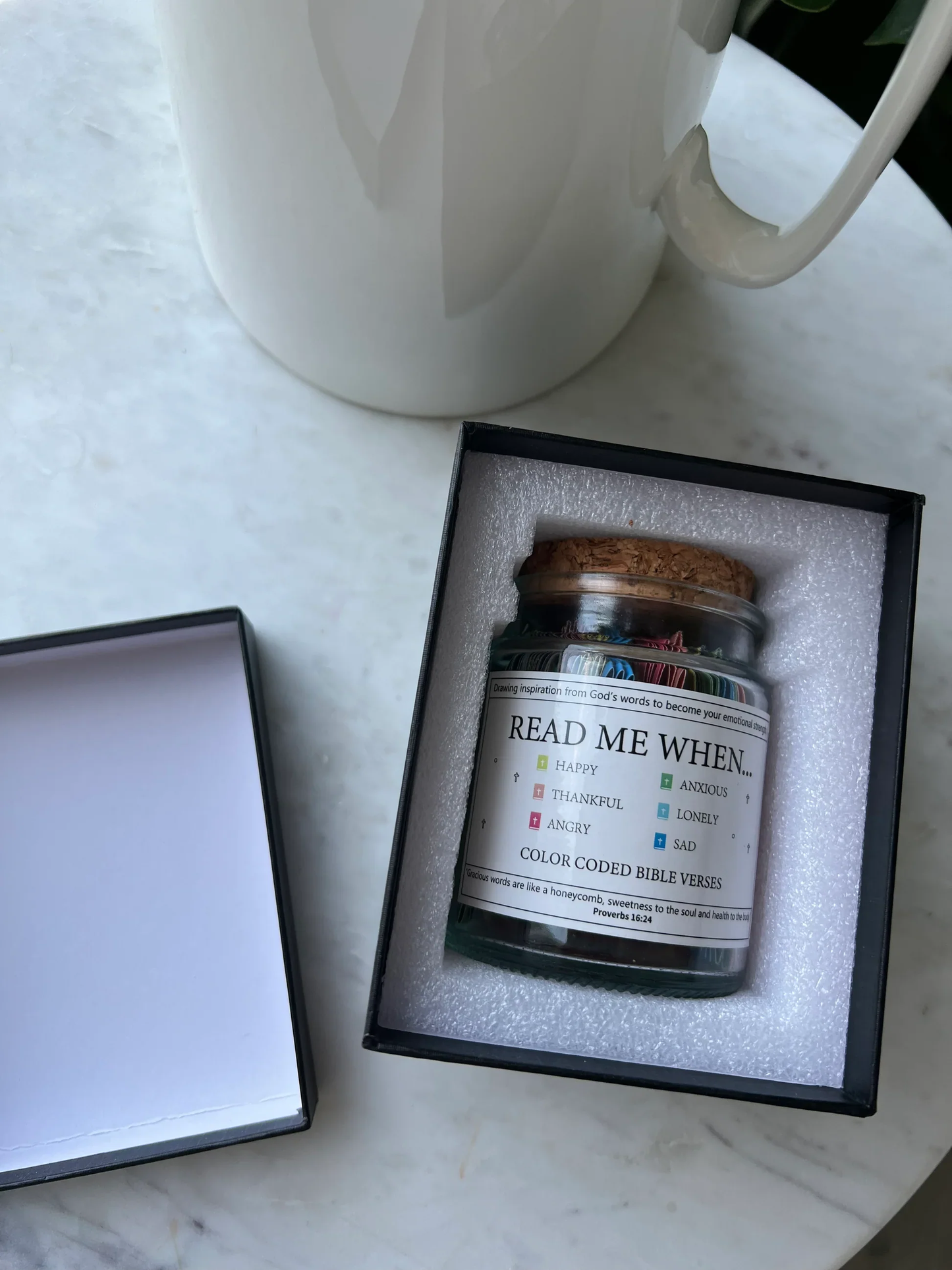 Handmade 90 Day Bible Verses Jar