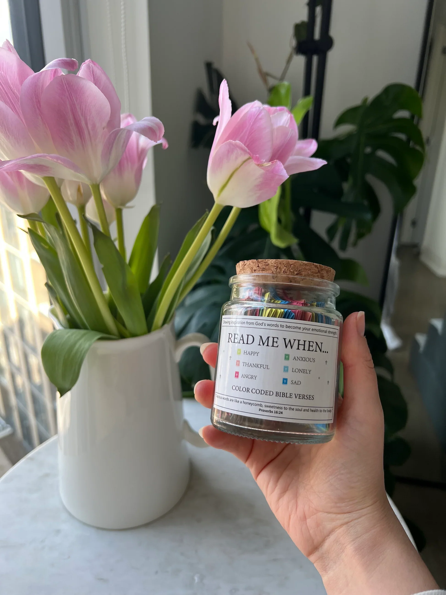Handmade 90 Day Bible Verses Jar