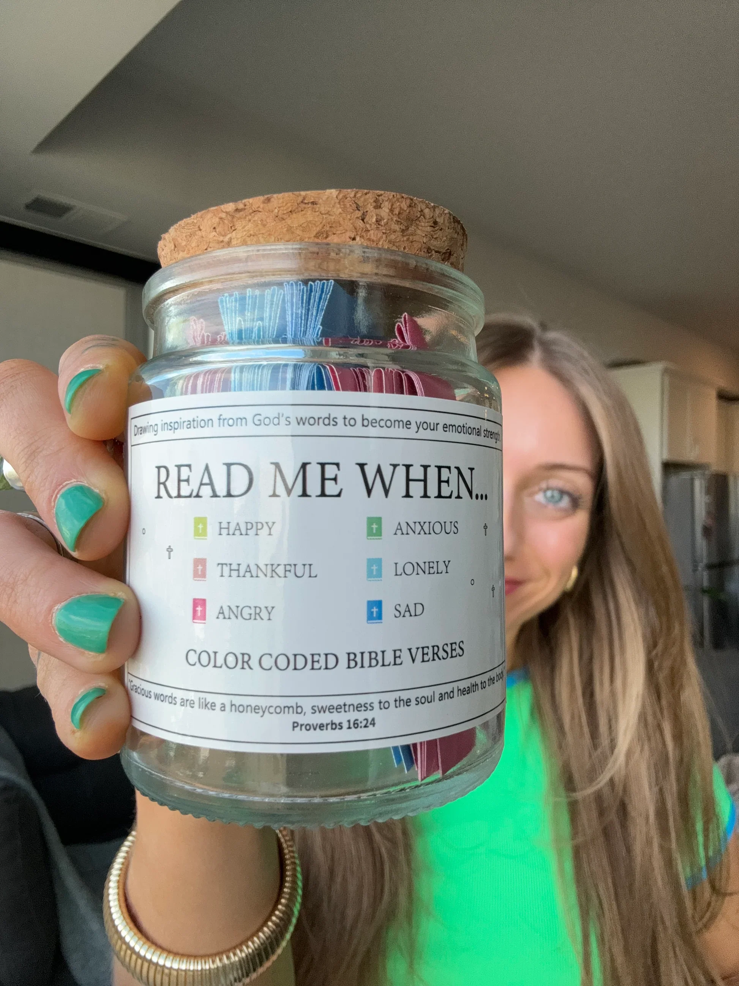 Handmade 90 Day Bible Verses Jar